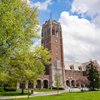 Collegiate Gothic Clock Tower Building Spring Dsc01635