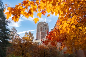 Fall Campus Beauty Clock Tower